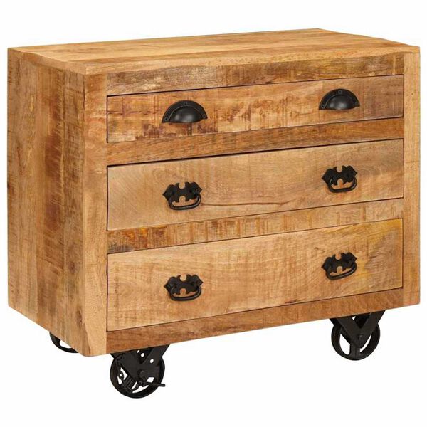 vidaXL Meuble d'appoint Marron 70 x 38 x 63 cm bois de manguier massif