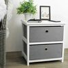 H&S Collection Armoire de rangement avec 2 tiroirs MDF