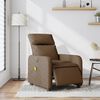 vidaXL Fauteuil inclinable de massage électrique marron tissu