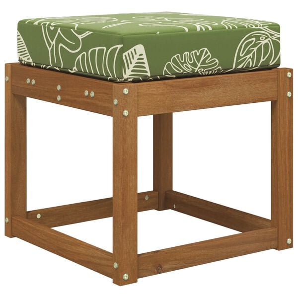 vidaXL Coussin de Si&egrave;ge d'Ext&eacute;rieur Feuilles Vertes 40 x 40 x 8 cm