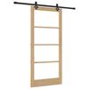 vidaXL Porte coulissante ORKDAL Naturel et Noir 93 x 202 cm