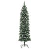 vidaXL Sapin de No&euml;l artificiel mince avec support 240 cm PVC