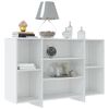 vidaXL Buffet blanc brillant 120x30x75 cm bois d'ing&eacute;nierie