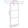vidaXL Porte coulissante avec kit de quincaillerie 90x205 cm Verre ESG