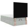 vidaXL Cadre de lit ottoman avec matelas gris clair 80x200 cm velours