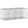 vidaXL Lit sur&eacute;lev&eacute; gabion Argent&eacute; 140 x 60 x 55 cm Acier galvanis&eacute;