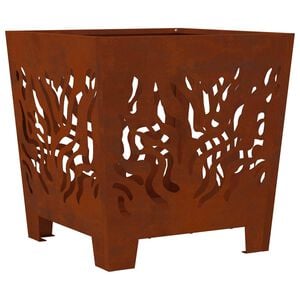 vidaXL Braise Marron 40 x 40 x 40 cm Acier patin&eacute;