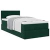vidaXL Cadre de lit ottoman avec matelas vert fonc&eacute; 90x200 cm velours