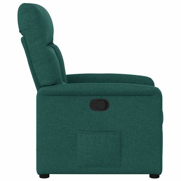 vidaXL Fauteuil inclinable Vert fonc&eacute; Tissu