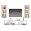 vidaXL Ensemble de meubles TV 4 pcs Blanc Bois d'ing&eacute;nierie
