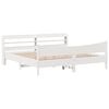 vidaXL Cadre de lit et t&ecirc;te de lit blanc 180x200 cm bois de pin massif