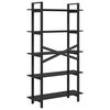 vidaXL &Eacute;tag&egrave;re Ch&ecirc;ne noir 100 x 33,5 x 178 cm Bois d'ing&eacute;nierie