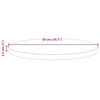 vidaXL Dessus de table Blanc &Oslash;50x2,5 cm Bois de pin massif