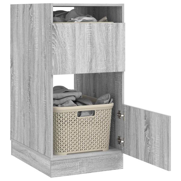 vidaXL Armoire &agrave; Laver avec stockage Gris Sonoma Bois d'ing&eacute;nierie