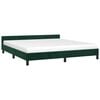 vidaXL Cadre de lit sans matelas vert fonc&eacute; 180x200 cm velours