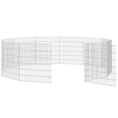 vidaXL Cage à lapin 12 panneaux 54x60 cm Fer galvanisé