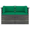 vidaXL Canap&eacute; palette de jardin 2 places avec coussins Bois de pin
