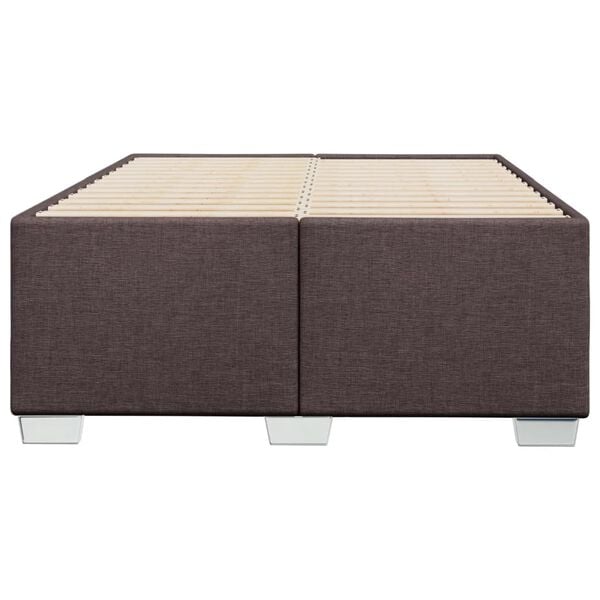 vidaXL Cadre de lit sans matelas marron fonc&eacute; 120x190 cm tissu