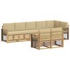 vidaXL Ensemble de canap&eacute;s d'ext&eacute;rieur 8 pcs Blanc et Beige