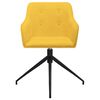 vidaXL Chaises pivotantes &agrave; manger lot de 6 jaune tissu