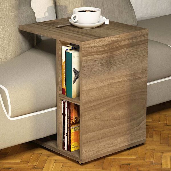 Homemania Table basse Ceylin 45x35x57,5 cm noyer