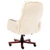 vidaXL Chaise de bureau Cr&egrave;me Similicuir