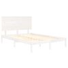 vidaXL Cadre de lit sans matelas blanc 140x190 cm bois de pin massif