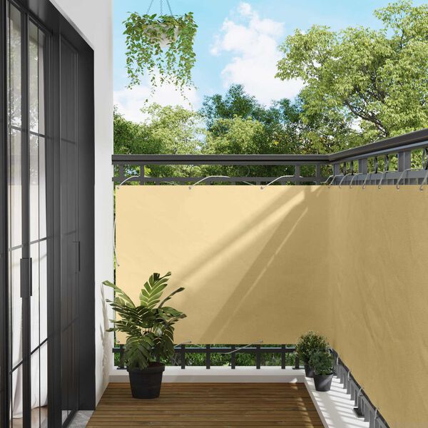 vidaXL &Eacute;cran de balcon Sable 110 x 1000 cm Tissu Oxford