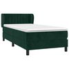 vidaXL Sommier &agrave; lattes de lit avec matelas Vert fonc&eacute; 90x190 cm