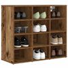 vidaXL Cabinet &agrave; chaussures avec &eacute;tag&egrave;re Bois ancien 77,5 x 30 x 67 cm