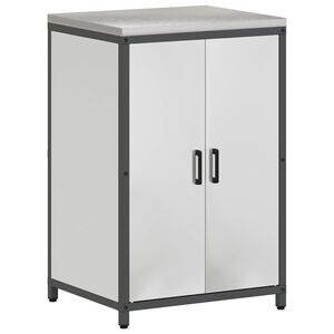 vidaXL Meuble de rangement de cuisine HATTEM Argent&eacute; 60 x 50 x 92 cm