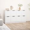 vidaXL Buffets 2 pcs blanc 60x30x70 cm Bois d'ingénierie