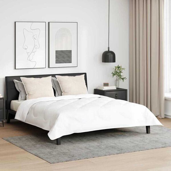 vidaXL Oreiller avec oreiller Blanc Coton et polyester