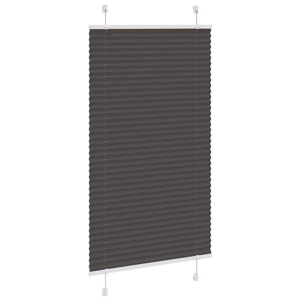 vidaXL Store pliss&eacute; noir 80x100 cm largeur du tissu 79,4 cm polyester
