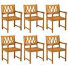 vidaXL Chaises de jardin 6 pc Naturel Bois d'Acacia Massif
