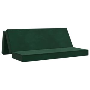 vidaXL Canap&eacute;-lit pliable 180 x 67 x 45 cm Vert fonc&eacute;