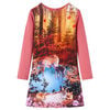 vidaXL Robe pour enfants &agrave; manches longues vieux rose 104