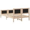 vidaXL Cadre de lit avec t&ecirc;te de lit Taupe 120 x 190 cm Pin massif