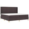 vidaXL Lit &agrave; ressorts avec matelas Marron fonc&eacute; 200 x 200 cm tissu