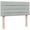 vidaXL Sommier &agrave; lattes de lit et matelas gris clair 80x220 cm velours