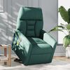 vidaXL Fauteuil inclinable de massage électrique Vert foncé Tissu