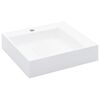 vidaXL Lavabo 50x50x12,3 cm Fonte minérale/marbre Blanc