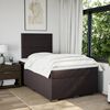 vidaXL Sommier &agrave; lattes de lit et matelas marron fonc&eacute; 120x190cm tissu