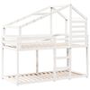 vidaXL Lit superposé sans matelas blanc 90x200 cm bois de pin massif