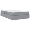 vidaXL Lit avec rangement et matelas Gris clair 120 x 190 cm Polyester