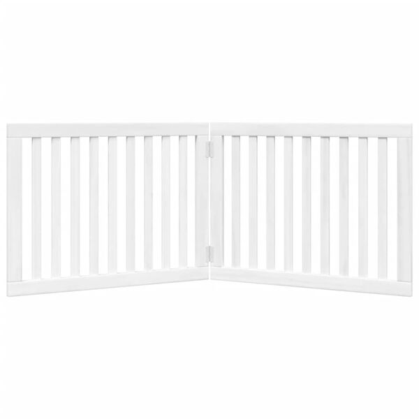 vidaXL Barri&egrave;re pour chien pliable 2 panneaux 160 cm bois de peuplier