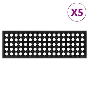 vidaXL Marches d'escalier 5 pcs 25x75 cm caoutchouc