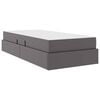 vidaXL Lit avec rangement et matelas avec matelas 2 pcs Gris Cuir