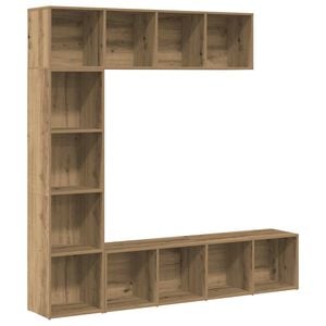vidaXL Biblioth&egrave;ques 3 pcs ch&ecirc;ne artisanal bois d'ing&eacute;nierie