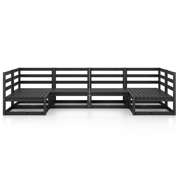 vidaXL Salon de jardin 6 pcs bois de pin massif